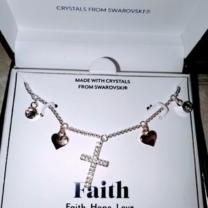 Faith Hope and Love made from Swarovski crystals
